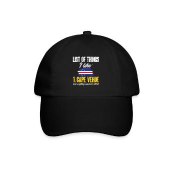 Cape Verde flag Cabo Verde flag - Baseball Cap - black/black - Front
