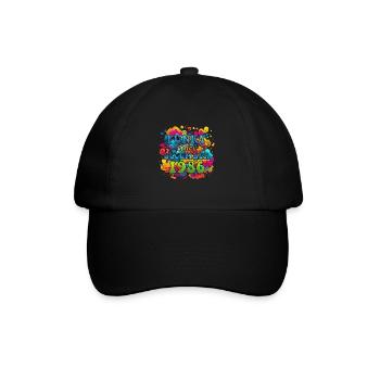 Funky Geburtstag: Dezember 1986 - Psychadelic - Baseballkappe - Schwarz/Schwarz - Vorne
