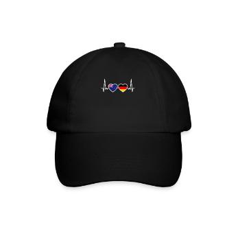 Nouvelle-Zélande Allemagne Heartbeat Flag - Casquette classique - noir/noir - Devant