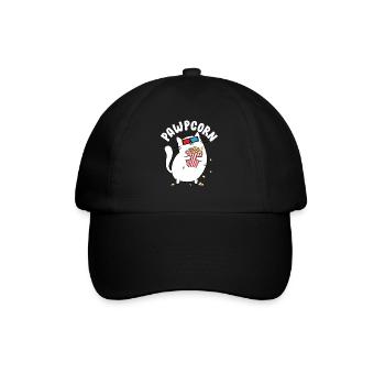 Drôle de soirée cinéma Popcorn Enthusiast Cute Pawpcorn - Casquette classique - noir/noir - Devant