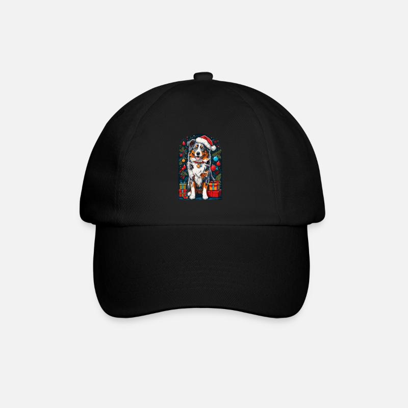 Funny Australian Shepherd With - Baseball Cap - black/black