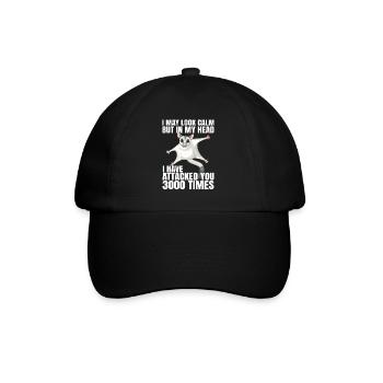 Sugar Glider Flying Squirrel - Baseball Cap - black/black - Front