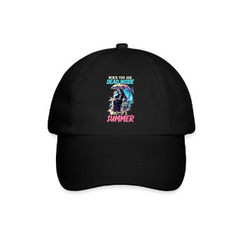 Dead Inside Sarcastic Gothic Skeleton Halloween - Baseball Cap - black/black - Front