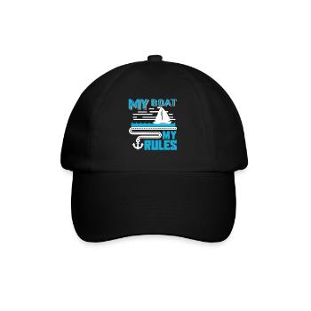 Sailor Sailor My Boat My Rules - Baseball Cap - black/black - Front