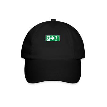 Notausgang Golf Golfspieler - Baseballkappe - Schwarz/Schwarz - Vorne
