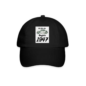 Oldtimer 1947 - Baseballkappe - Schwarz/Schwarz - Vorne