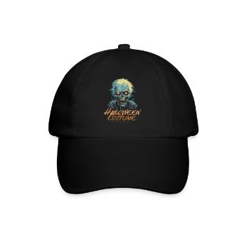 Glowing Horror Zombie - Costume d’Halloween pour femme - Casquette classique - noir/noir - Devant