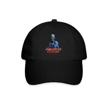Blauer Horror Zombie - Halloween Kostüm für Damen - Baseballkappe - Schwarz/Schwarz - Vorne
