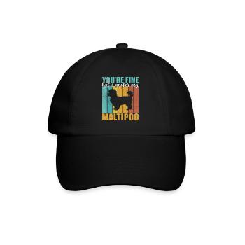 Maltipoo Gifts - Baseballkappe - Schwarz/Schwarz - Vorne