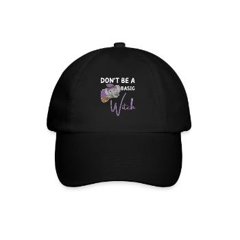 Elephant Halloween Witch don't be a basic witch - Baseball Cap - black/black - Front