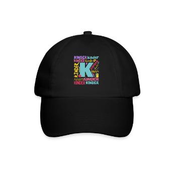 Zurück zur Schule Erster Schultag Typografie - Baseballkappe - Schwarz/Schwarz - Vorne