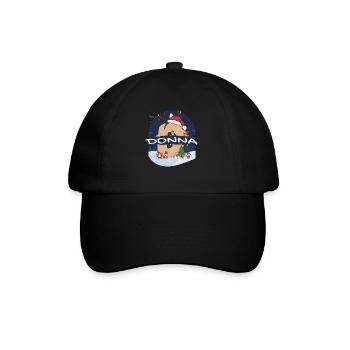 Awesome Donna Name w Santa Hat dans le thème de Noël - Casquette classique - noir/noir - Devant