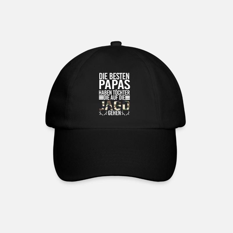 Jäger Papa Jägerin Geschenk - Baseballkappe - Schwarz/Schwarz
