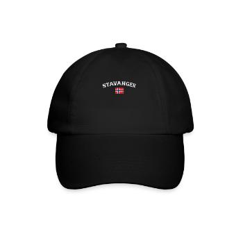 Stavanger Vintage Norway Norwegian Flag - Baseball Cap - black/black - Front