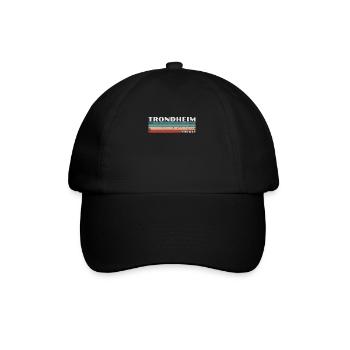 Trondheim Norway Retro Vintage Norwegen - Baseball Cap - black/black - Front