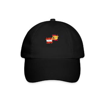 Austria Spain Vintage Flag Austrian - Baseball Cap - black/black - Front