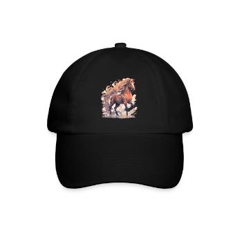 Horse - Baseball Cap - black/black - Front
