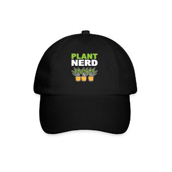 Plant Nerd Ökologe - Baseballkappe - Schwarz/Schwarz - Vorne