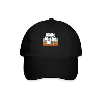 80er Die Musik der 80er Jahre - Baseballkappe - Schwarz/Schwarz - Vorne