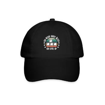 Retro Gamer B-Day Werde nicht Älter Ich Level Up - Baseballkappe - Schwarz/Schwarz - Vorne
