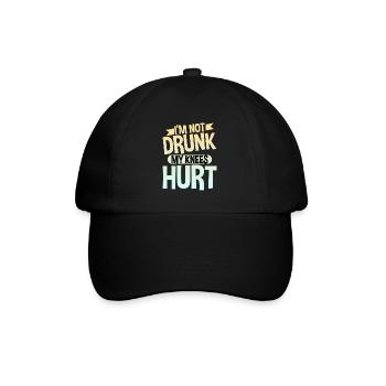 I'm Not Drunk My Knees Hurt 4 - Baseballkappe - Schwarz/Schwarz - Vorne