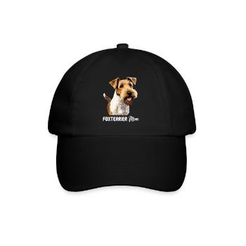 Hund Foxterrier - Baseballkappe - Schwarz/Schwarz - Vorne