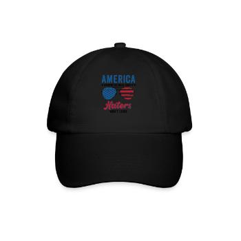 Amerika: Ein Land, das so großartig ist, dass die USA patriotisch sind - Baseballkappe - Schwarz/Schwarz - Vorne