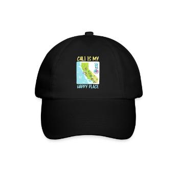Californie, Californie Amour, Carte, Dicton - Casquette classique - noir/noir - Devant