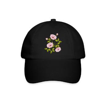 Flowers - Baseball Cap - black/black - Front