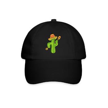 Cinco De Mayo Cactus Pflanzenbiologe - Baseballkappe - Schwarz/Schwarz - Vorne