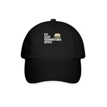 Lebenszyklus des Fischbrötchen-Fans Geschenk - Baseballkappe - Schwarz/Schwarz - Vorne