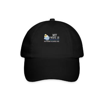 Nothing Scares Me My Wife Is Uruguayan Husband - Baseball Cap - black/black - Front