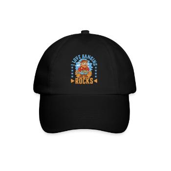 I Love Banging Rocks - Baseballkappe - Schwarz/Schwarz - Vorne
