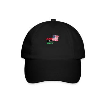 Libya, U.S., flag, American, Libyan - Baseball Cap - black/black - Front