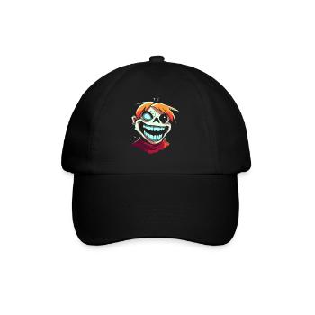 Dessin animé Style Drôle Crazy Zombie Ghoul - Casquette classique - noir/noir - Devant