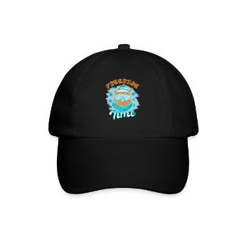 Freeride Time - Skifahrer Geschenk - Ski & Mountain - Baseballkappe - Schwarz/Schwarz - Vorne