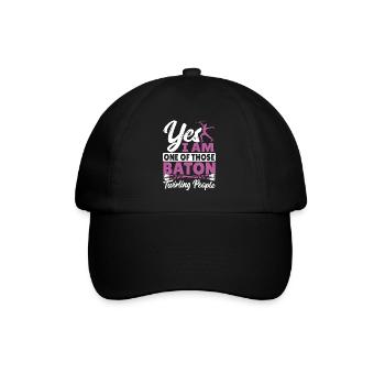 Bâton Twirling Bâton Twirler cadeau - Casquette classique - noir/noir - Devant