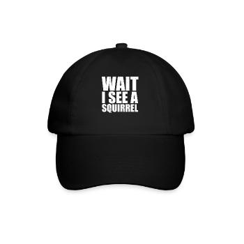 Cool Drôle Attendre Je Vois Un Écureuil Rongeur Forêt Ani - Casquette classique - noir/noir - Devant