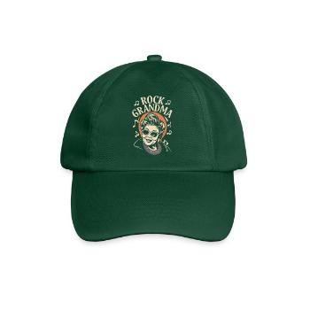 Rock Grand-mère Grand-mère Grand-mère Mamie mélomane - Casquette classique - vert bouteille - Devant