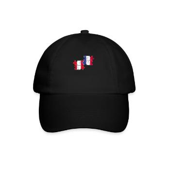 Pérou France Vintage drapeau Français péruvien - Casquette classique - noir/noir - Devant
