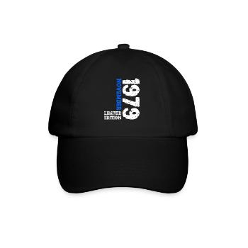 1979 November Limited Edition 44. Geburtstag Deko - Baseballkappe - Schwarz/Schwarz - Vorne