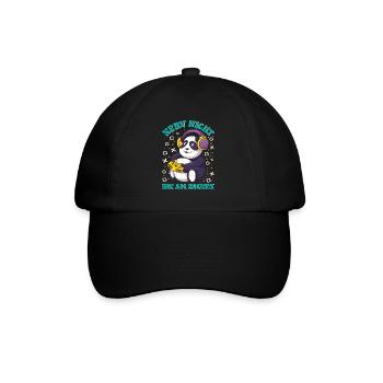 Gaming Panda Nerv Nicht Bin am Zocken Videospiel - Baseballkappe - Schwarz/Schwarz - Vorne