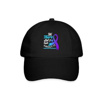 Woche zur Förderung der psychischen Gesundheit - Baseballkappe - Schwarz/Schwarz - Vorne