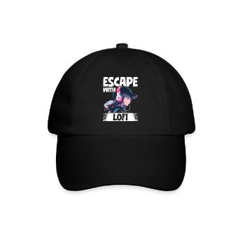 Lofi Music Lover Low Fidelity Japanese Aesthetic - Baseball Cap - black/black - Front