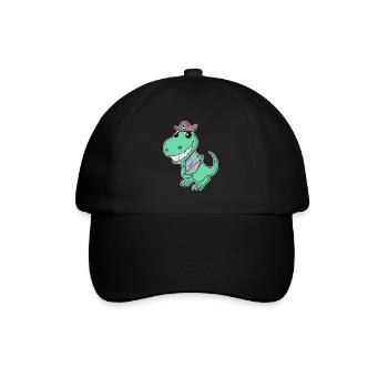 Dinosaure Pirate pour les enfants - Casquette classique - noir/noir - Devant