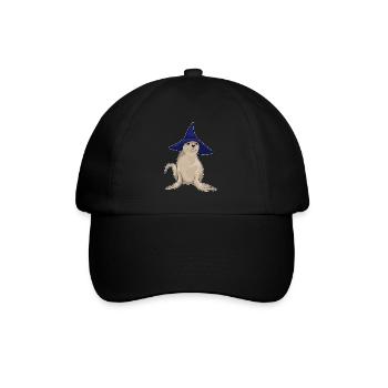 Seehund Hexe Hut - Baseballkappe - Schwarz/Schwarz - Vorne