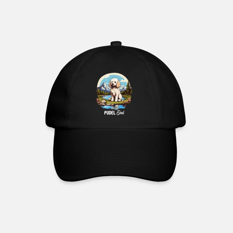 Pudel - Baseballkappe - Schwarz/Schwarz