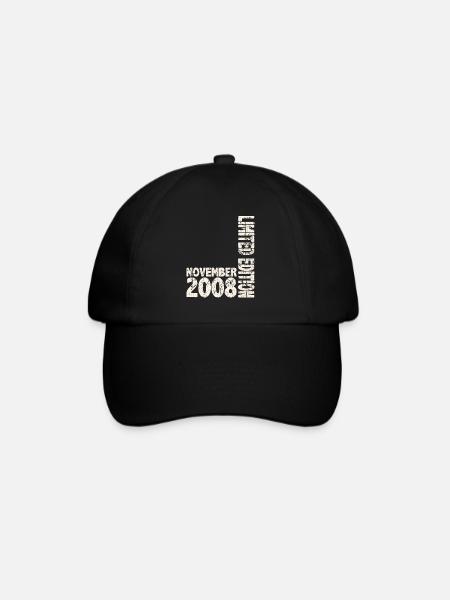 November 2008 Limited Edition 15 Jahren Mann Frau - Baseballkappe - Schwarz/Schwarz