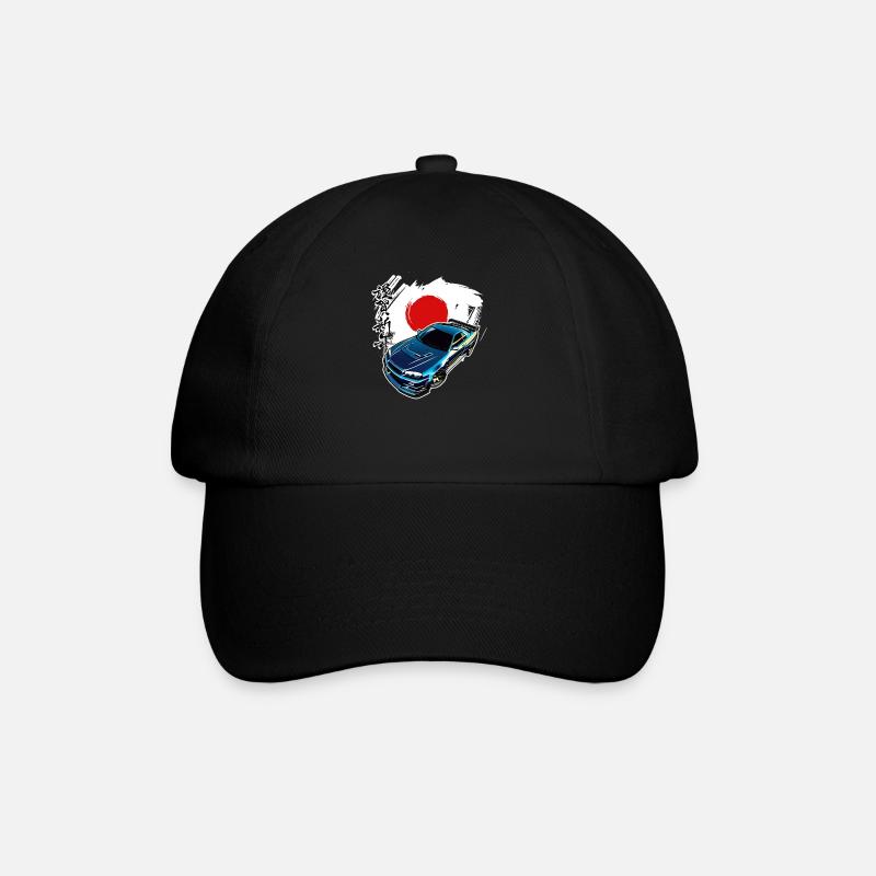 Jdm / Tuning / Turbolader / Felgen / Chiptuning - Baseballkappe - Schwarz/Schwarz