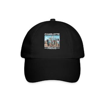 Charlotte North Carolina USA America United States - Baseball Cap - black/black - Front
